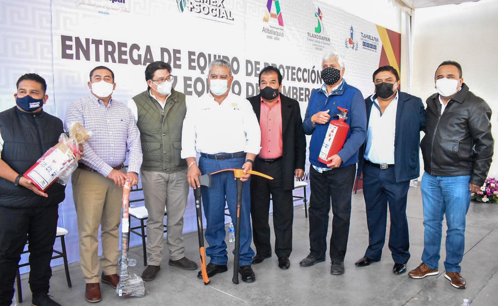 Pemex entregó equipo a Bomberos y Protección Civil de Tula con valor de más de 1.5 millones de pesos